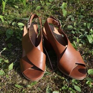 Tan Summer High Heeled Sandals